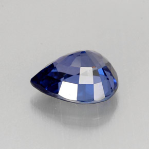 Zaffiro naturale blu da 1,45 ct, taglio a pera, VS
