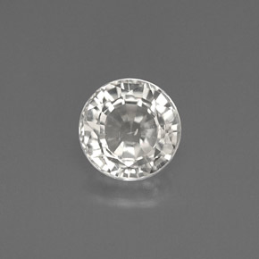 Zaffiro naturale bianco da 1,04 ct, taglio rotondo, VS