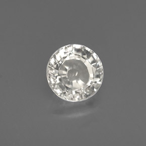 Zaffiro naturale bianco da 1,04 ct, taglio rotondo, VS