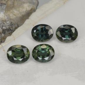 Zaffiro naturale verde da 2,19 ct, taglio ovale, VVS-VS