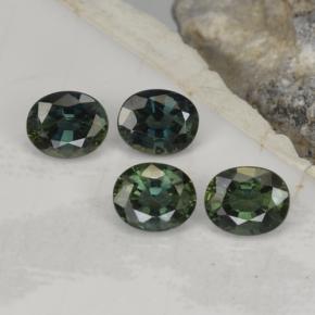 Zaffiro naturale verde da 2,19 ct, taglio ovale, VVS-VS