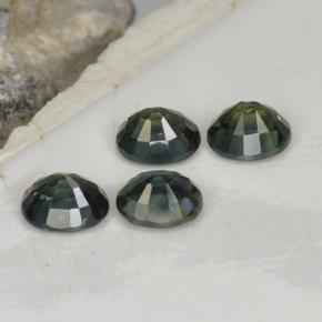 Zaffiro naturale verde da 2,19 ct, taglio ovale, VVS-VS