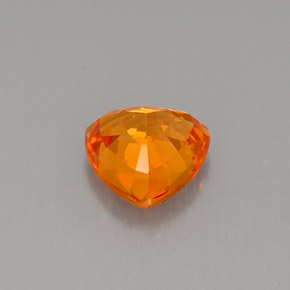 Zaffiro naturale arancione da 0,78 ct, trillion, VS