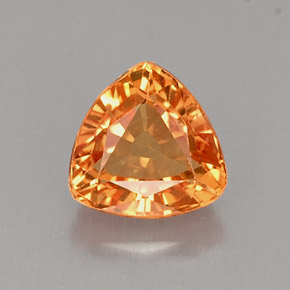 Zaffiro naturale arancione da 0,93 ct, trillion, VVS-VS