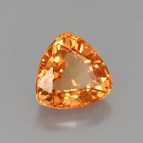Zaffiro naturale arancione da 0,93 ct, trillion, VVS-VS