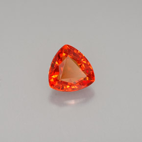 Zaffiro naturale arancione da 0,80 ct, trillion, VVS-VS