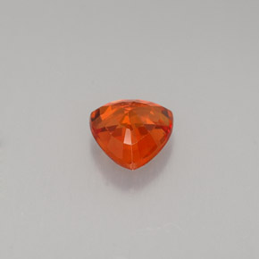 Zaffiro naturale arancione da 0,80 ct, trillion, VVS-VS