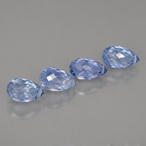 Zaffiro naturale blu da  ct, briolette, VVS