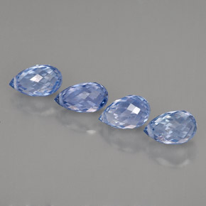 Zaffiro naturale blu da  ct, briolette, VVS