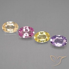 Zaffiro naturale multicolore da 2,12 ct, taglio ovale, VVS-VS