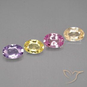 Zaffiro naturale multicolore da 2,12 ct, taglio ovale, VVS-VS