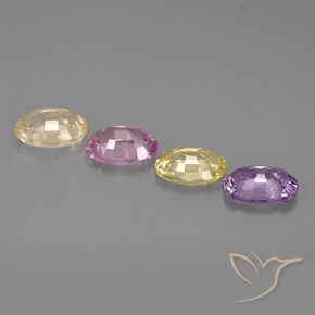 Zaffiro naturale multicolore da 2,12 ct, taglio ovale, VVS-VS