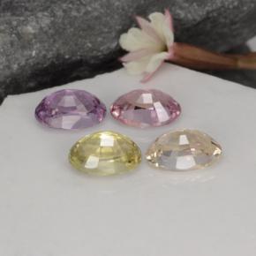 Zaffiro naturale multicolore da 2,75 ct, taglio ovale, VVS-VS