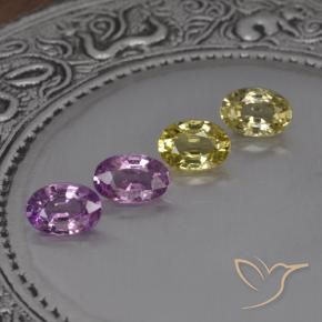 Zaffiro naturale multicolore da 2,15 ct, taglio ovale, VVS-VS