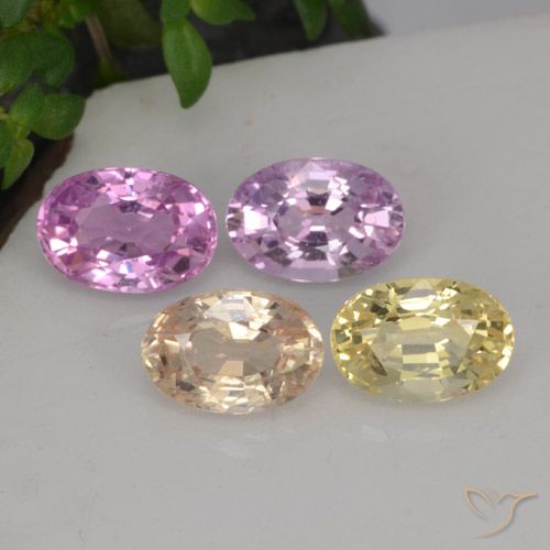 Zaffiro naturale multicolore da 2,84 ct, taglio ovale, VVS-VS