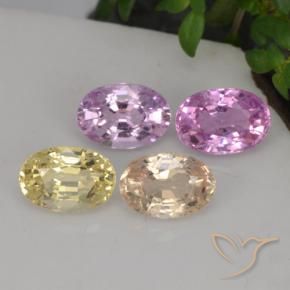 Zaffiro naturale multicolore da 2,84 ct, taglio ovale, VVS-VS