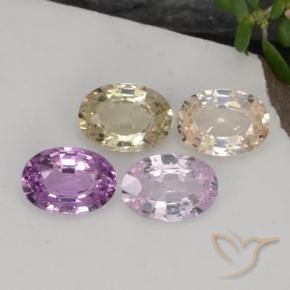 Zaffiro naturale multicolore da 2,17 ct, taglio ovale, VVS-VS
