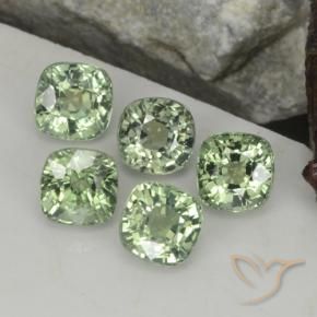Zaffiro naturale verde da 2,87 ct, taglio a cuscino, VVS-VS