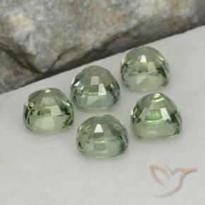 Zaffiro naturale verde da 2,87 ct, taglio a cuscino, VVS-VS
