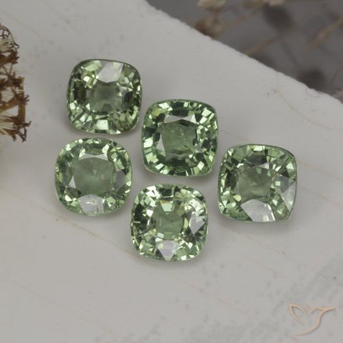Zaffiro naturale verde da 2,63 ct, taglio a cuscino, VVS-VS