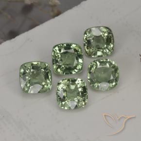 Zaffiro naturale verde da 2,63 ct, taglio a cuscino, VVS-VS