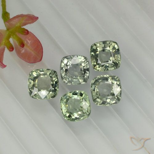 Zaffiro naturale verde da 2,66 ct, taglio a cuscino, VVS-VS