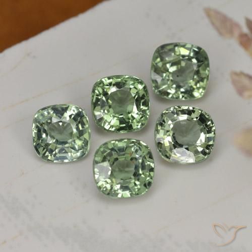 Gemme di Zaffiro Verde foresta naturale da 2.25 ct, Cuscino, VVS-VS