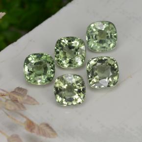 Zaffiro naturale verde da 2,61 ct, taglio a cuscino, VVS-VS