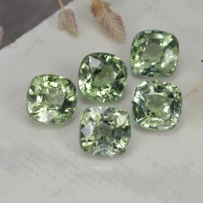 Zaffiro naturale verde da 2,51 ct, taglio a cuscino, VVS-VS