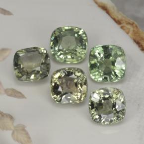 Zaffiro naturale verde da 2,68 ct, taglio a cuscino, VVS-VS