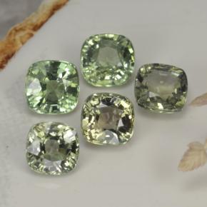 Zaffiro naturale verde da 2,68 ct, taglio a cuscino, VVS-VS