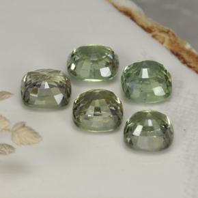 Zaffiro naturale verde da 2,68 ct, taglio a cuscino, VVS-VS