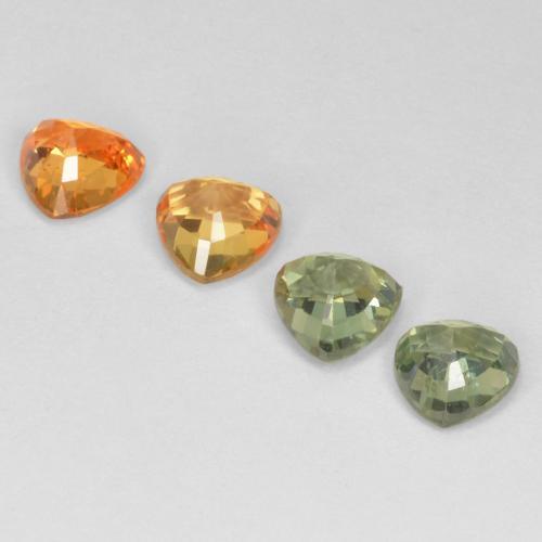 Zaffiro naturale multicolore da 3,60 ct, trillion, VVS-VS