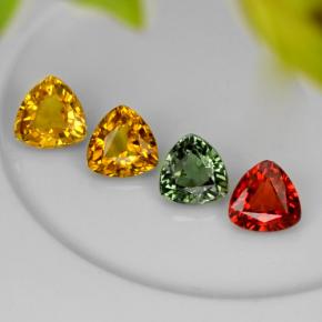 Zaffiro naturale multicolore da 3,17 ct, trillion, VVS-VS