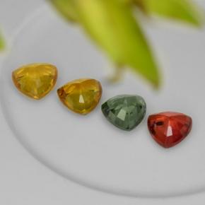 Zaffiro naturale multicolore da 3,17 ct, trillion, VVS-VS