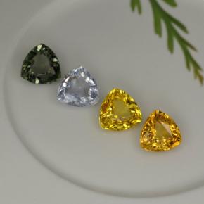 Zaffiro naturale multicolore da 3,18 ct, trillion, VVS-VS
