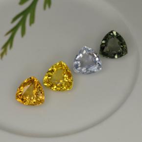 Zaffiro naturale multicolore da 3,18 ct, trillion, VVS-VS