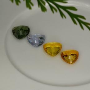 Zaffiro naturale multicolore da 3,18 ct, trillion, VVS-VS