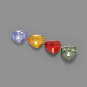 Zaffiro naturale multicolore da  ct, trillion, VVS-VS