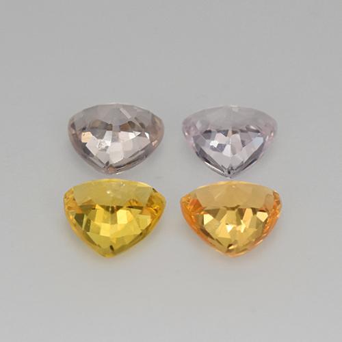 Zaffiro naturale multicolore da 2,73 ct, trillion, VVS-VS
