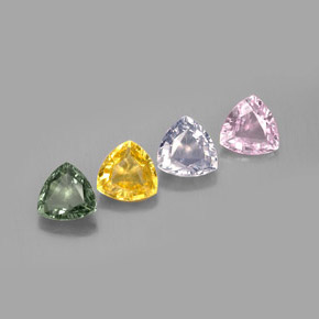 Zaffiro naturale multicolore da  ct, trillion, VVS-VS