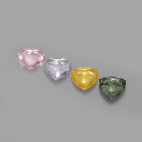 Zaffiro naturale multicolore da  ct, trillion, VVS-VS