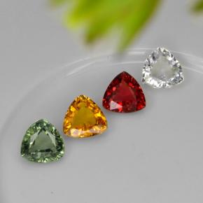 Zaffiro naturale multicolore da 2,75 ct, trillion, VVS-VS