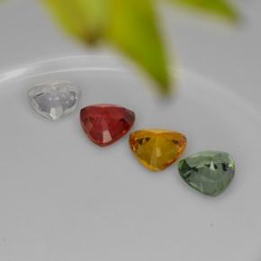 Zaffiro naturale multicolore da 2,75 ct, trillion, VVS-VS