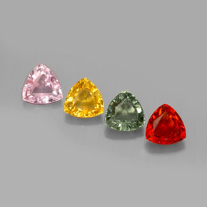 Zaffiro naturale multicolore da  ct, trillion, VVS-VS