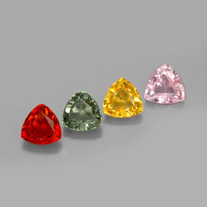 Zaffiro naturale multicolore da  ct, trillion, VVS-VS