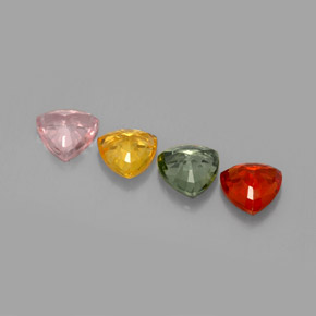 Zaffiro naturale multicolore da  ct, trillion, VVS-VS