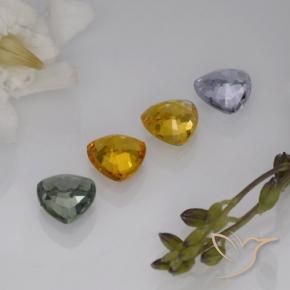 Zaffiro naturale multicolore da 3,09 ct, trillion, VVS-VS
