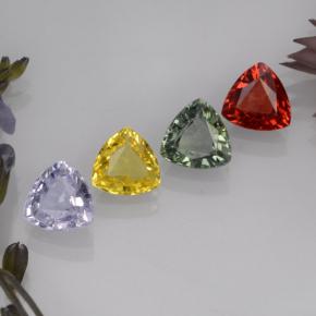 Zaffiro naturale multicolore da 2,80 ct, trillion, VVS-VS