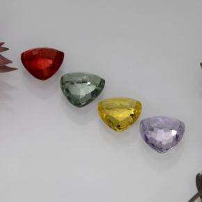 Zaffiro naturale multicolore da 2,80 ct, trillion, VVS-VS